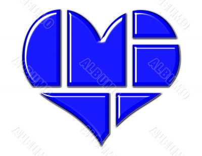 Heart Pieces in Blue