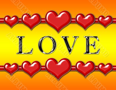 Love and Hearts Background