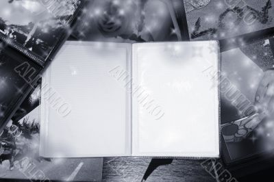 Photo Album with copy space