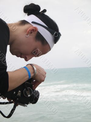 girl taking pictures