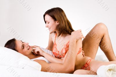 Young couple having fun