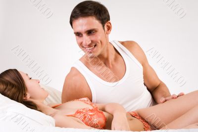Young happy couple