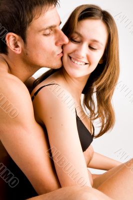 Smiling about him