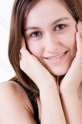 Sweet woman smiling