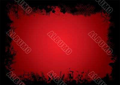 halftone grunge border