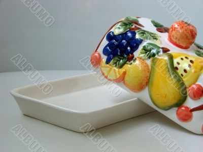 Greater beautiful ceramic plate with a cover