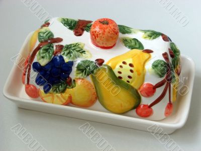 Greater beautiful ceramic plate with a cover