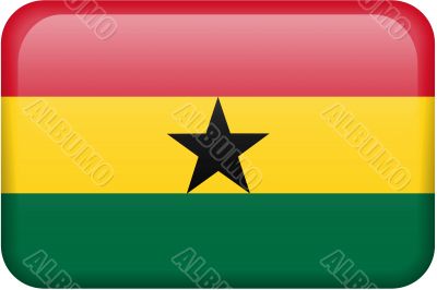 Ghana Flag Button