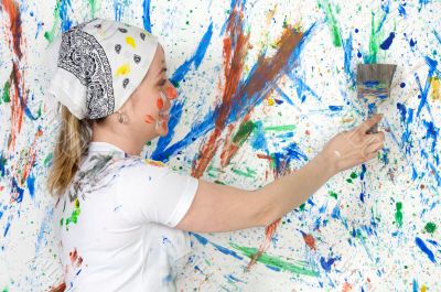 Woman painting