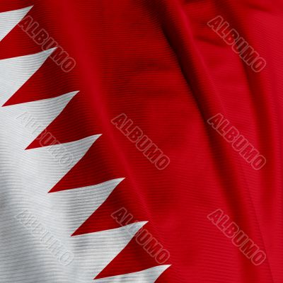 Bahraini Flag Closeup