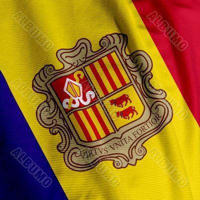 Andorran Flag Closeup