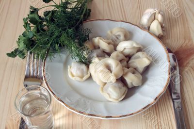 Siberian Pelmeny And Vodka