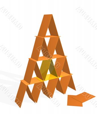 3d pyramid from plastic cards