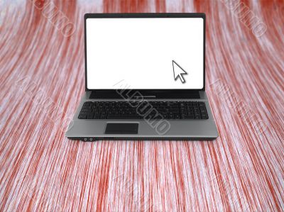 notebook on striped background