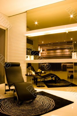 Elegant lounge with beautiful interior design
