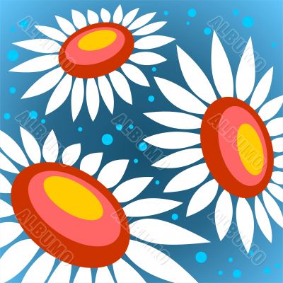 blue flowers background