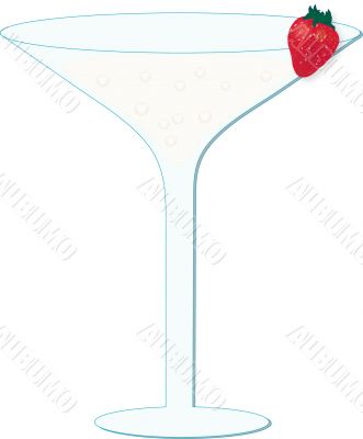 Drink with strawberry