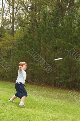 Throwing a Frisbee