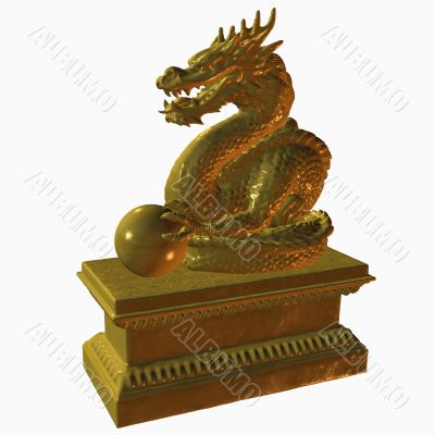 Asian Dragon Statue