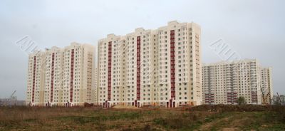 Complex of inhabited new buildings