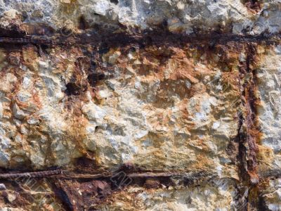Destruction of a concrete wall