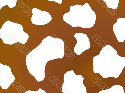 Cow design in brown and white