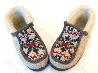 knitted slippers