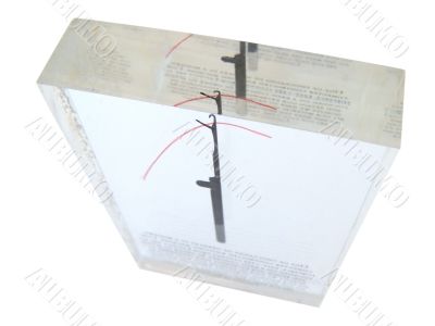 Needle in glass
