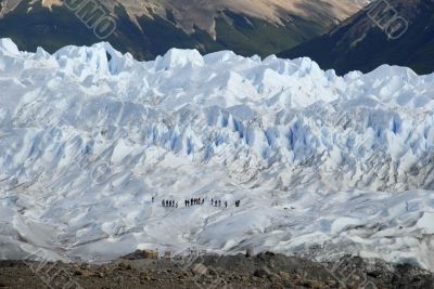 Trekking  on a glacier Perito Moreno