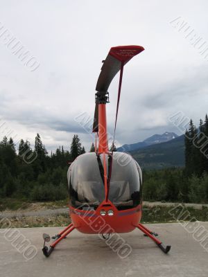 orange helicopter