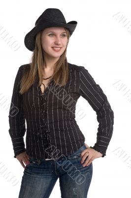woman in hat