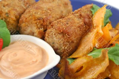 Tuna Croquettes With Dressing