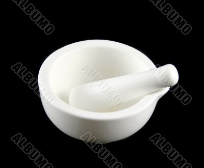 White Mortar And Pestle