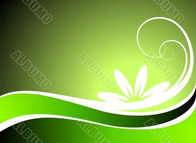 vector spring illustration with flower