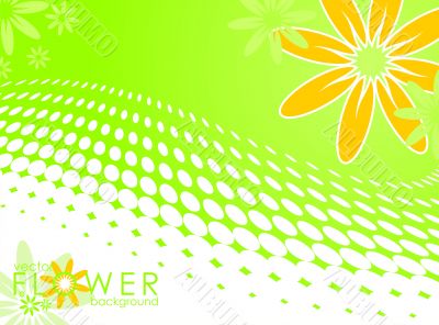 vector spring illustration with flower