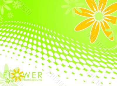 vector spring illustration with flower