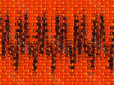 waveform on wall