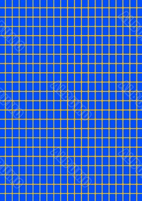 Rough orange check on blue