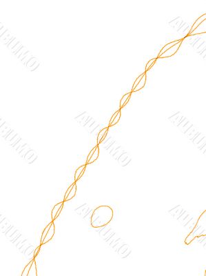 Orange thread abstract