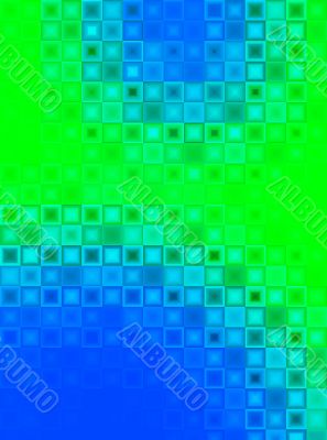blue and green squares abstract