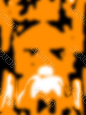 Orange face abstract