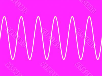 sine wave on pink