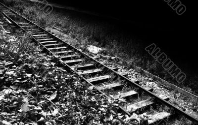 Rail track and corner of copyspace
