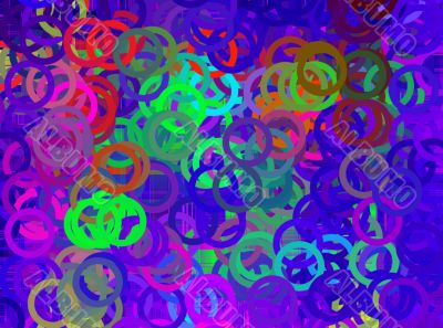 circles on blue