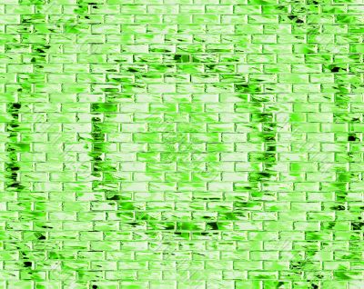 green brick wall design