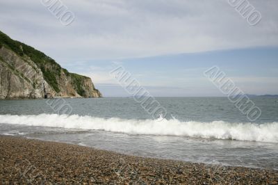 Coast of sea of Japan. Relaxation