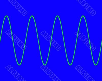 Blue with sine wave