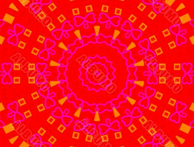 Red kaleidoscope