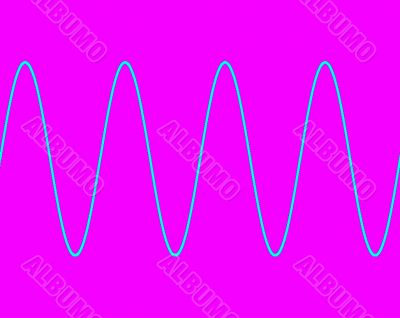 Sine wave on pink