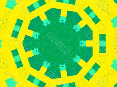 Paper strips abstract kaleidoscope